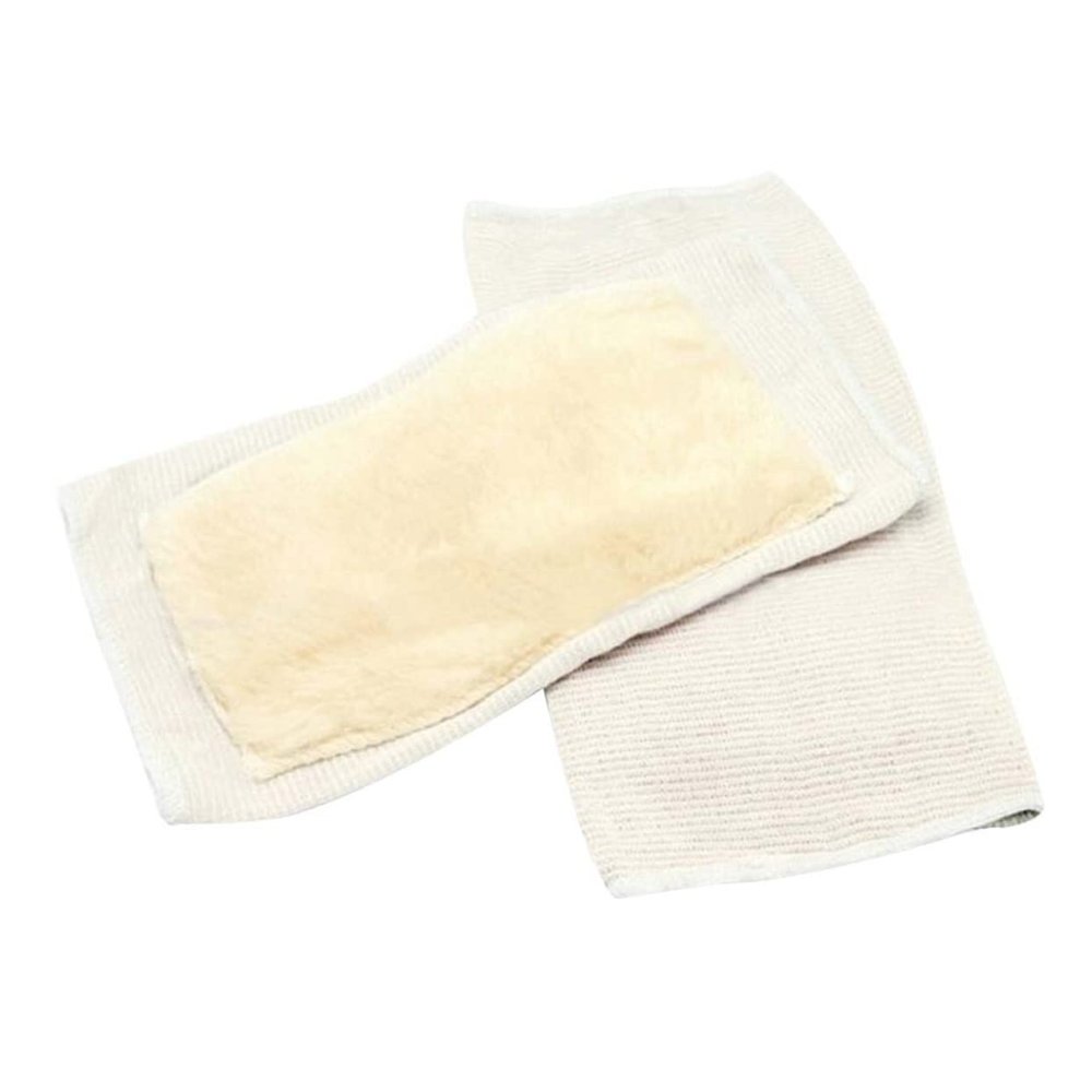 KALLORY 1pair Thicken Artificial Wool Knee Pads Warm Thermal Support Sleeves for Joint during Dance Yoga and Winter Sports