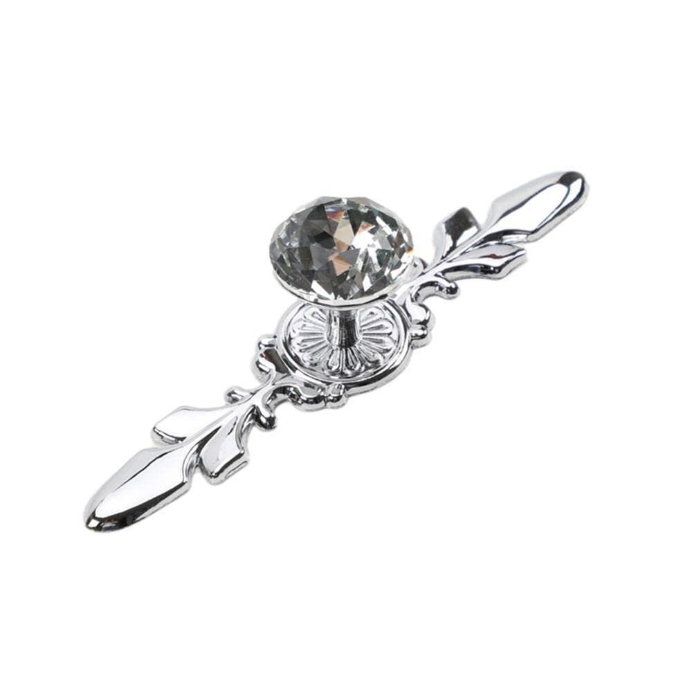 Southst 1PC Diamond Crystal Cabinet Handles Shoebox Wardrobe Pulls Pullers Knobs Door Furniture Closet Handles Drawer Handle Z1F8 - (Color: S)