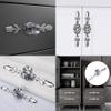 Southst 1PC Diamond Crystal Cabinet Handles Shoebox Wardrobe Pulls Pullers Knobs Door Furniture Closet Handles Drawer Handle Z1F8 - (Color: S) view 2