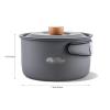 WHYATT Camping Pot, Camping Cookware Set, Camping Cookset, Non-Stick Lightweight Pot Pan Set with for Camping Outdoor Picnic (Size : 2.2L) view 2