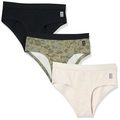 3PK ARMY PRINTED COTTON HIPSTER Black