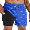 APTRO Men's Swim Trunks with Compression Liner Bathing Suit Swimsuit #C318 S view 1
