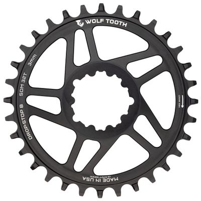 Wolf Tooth Components Drop Stop Sram Direct Mount Chainring - Boost Black/3Mm Offset, 30T