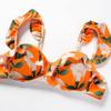 ABEWIP Womens One Piece Swimsuit with Cover Up Floral Print Swimwear Set Vacation Outfits Bathing Suits Orange with Leaf S view 4