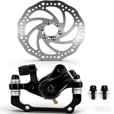 Bike Disc Brake Set Rear Disc Brake Caliper with 160mm Rotor Mountain Bike Flange Disc Brake Kit Brake Accessories for Mountain Bike