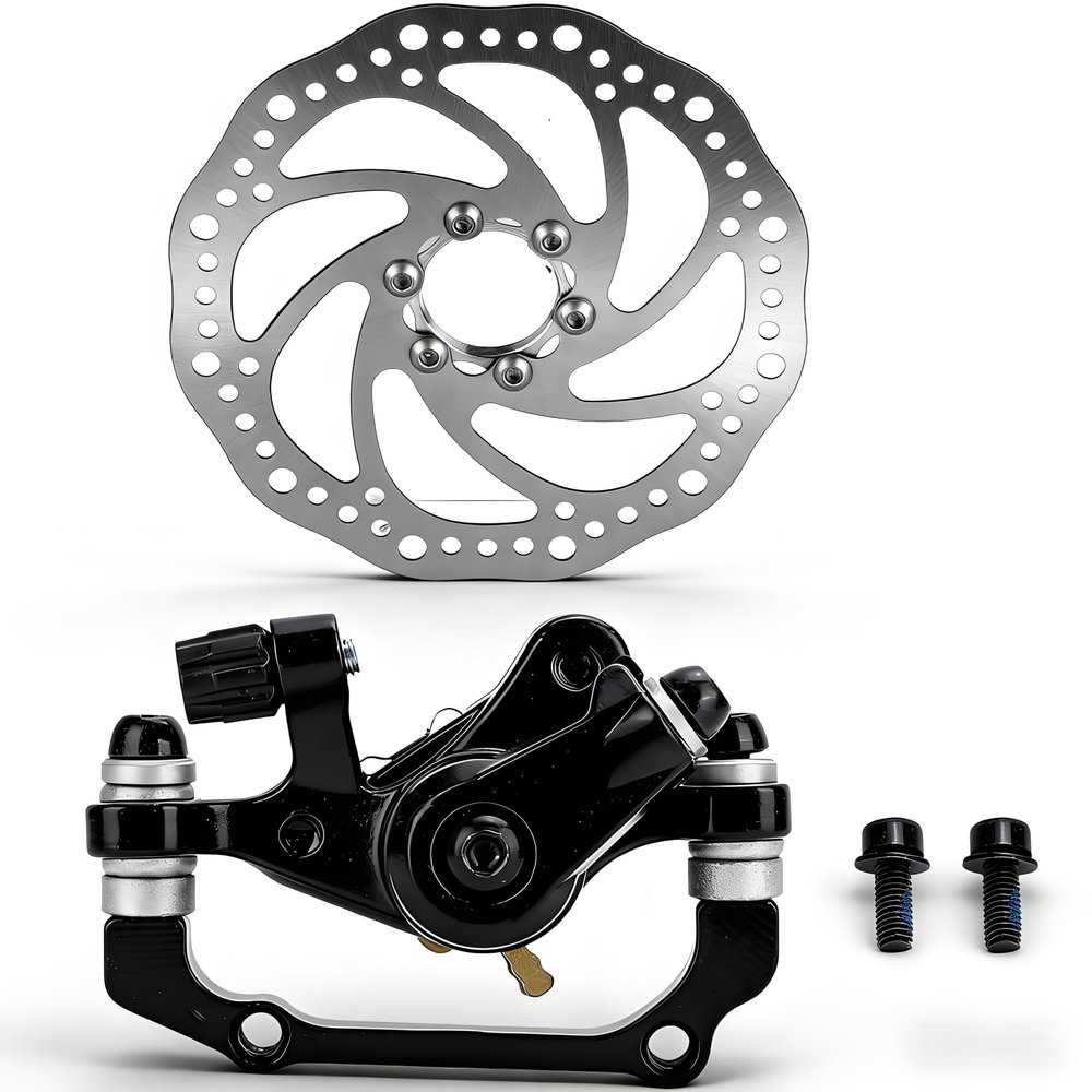 Bike Disc Brake Set Rear Disc Brake Caliper with 160mm Rotor Mountain Bike Flange Disc Brake Kit Brake Accessories for Mountain Bike