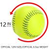 Tebery 6 Pack 12 Inch Sports Fastpitch Softballs Official Size and Weight, Unmarked & Leather Covered Training Ball for Games, Practice and Training view 2