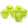 Tebery 6 Pack 12 Inch Sports Fastpitch Softballs Official Size and Weight, Unmarked & Leather Covered Training Ball for Games, Practice and Training view 3