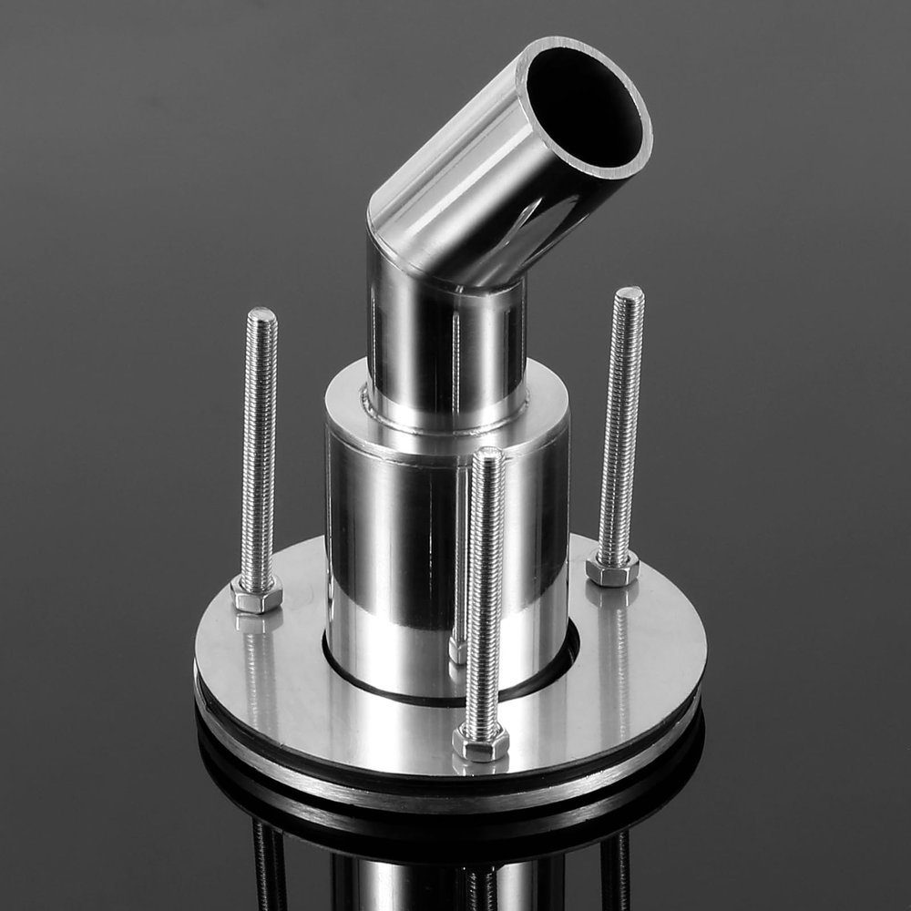 24mm/0.94inch Thru Hull Exhaust Skin 316 Stainless Steel Thru Hull Exhaust Fittings Boat Marine Fitting Tube Anti Rust Boat Exhaust Fitting Tube for Diesel Heaters Exhaust Pipe Car