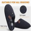 COFACE Unisex Mens Womens Cozy Memory Foam Scuff Slippers Casual Slip On Warm House Shoes Indoor/Outdoor Felt Sandal Slipper size 11 Black view 3