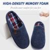 COFACE Unisex Mens Womens Cozy Memory Foam Scuff Slippers Casual Slip On Warm House Shoes Indoor/Outdoor Felt Sandal Slipper size 12 Dark Blue view 4