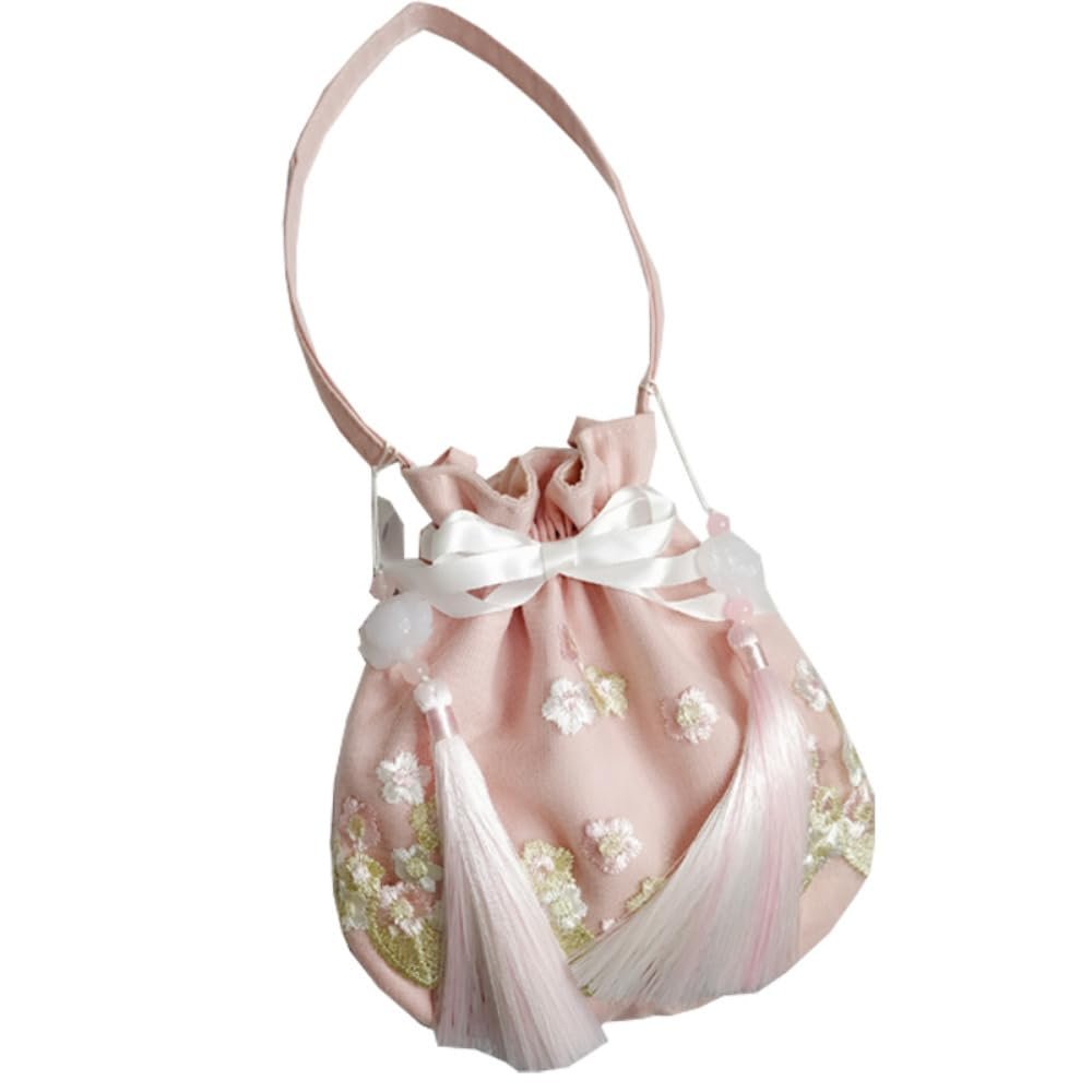 YTDJJWLS Hanfu Accessory Bag Crossbody Ancient Style Bag Embroidered Large Capacity Bag