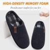 COFACE Unisex Mens Womens Cozy Memory Foam Scuff Slippers Casual Slip On Warm House Shoes Indoor/Outdoor Felt Sandal Slipper size 11 Black view 4