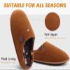 COFACE Unisex Mens Womens Cozy Memory Foam Scuff Slippers Casual Slip On Warm House Shoes Indoor/Outdoor Felt Sandal Slipper size 13 Khaki view 4
