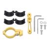 Bicycle Bottle Cage Holder Adapter, Adjustable Aluminum Alloy Bike Handlebar Seat Post Water Bottle Holder Mount Adapter for Road Bikes MTB(Gold) view 1