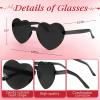 Lainlight Tutu for Girls 3 Layered Tulle Tutu Skirts Set for 4-10 Year,with Heart Glasses,Ponytail Headband Cosplay Party Supplies(3 Pcs) Black view 2
