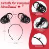 Lainlight Tutu for Girls 3 Layered Tulle Tutu Skirts Set for 4-10 Year,with Heart Glasses,Ponytail Headband Cosplay Party Supplies(3 Pcs) Black view 3
