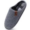 COFACE Unisex Mens Womens Cozy Memory Foam Scuff Slippers Casual Slip On Warm House Shoes Indoor/Outdoor Felt Sandal Slipper size 11 Grey view 1
