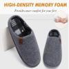 COFACE Unisex Mens Womens Cozy Memory Foam Scuff Slippers Casual Slip On Warm House Shoes Indoor/Outdoor Felt Sandal Slipper size 11 Grey view 4