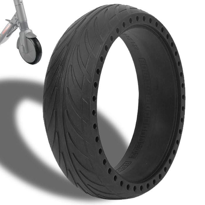 GYL 200X50 8x2" Tire Electric Scooter Solid Tire Replacement for Segway Ninebot ES1 ES2 ES3 ES4 E2 E2 Plus ES1L E-Scooter Original Wheel Front Tyre (After installation 8 Inch), 8x2.125(159-42)