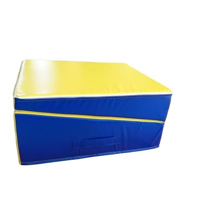 Rygcrud Gymnastics Mat - Cheese Wedge, Folding Incline Tumbling Mats, Indoor/Outdoor Exercise Mat for Home Play/Training, Gift (Color : Yellow, Size : 150x75x35cm)