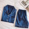 YMADREIG Pajamas For Women Silk Satin Pajamas Set For Women Two Piece Pj Sets Button-Down Christmas Pajamas Soft Comfy Loungewear Sleepwear view 3