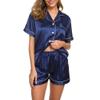 YMADREIG Pajamas For Women Silk Satin Pajamas Set For Women Two Piece Pj Sets Button-Down Christmas Pajamas Soft Comfy Loungewear Sleepwear view 4