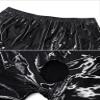 Men's Faux Leather Boxer Briefs Metallic Underwear Sqaure Leg Cheecky Hollow Out Shorts Shiny Sparkling Briefs Hot Pants view 4