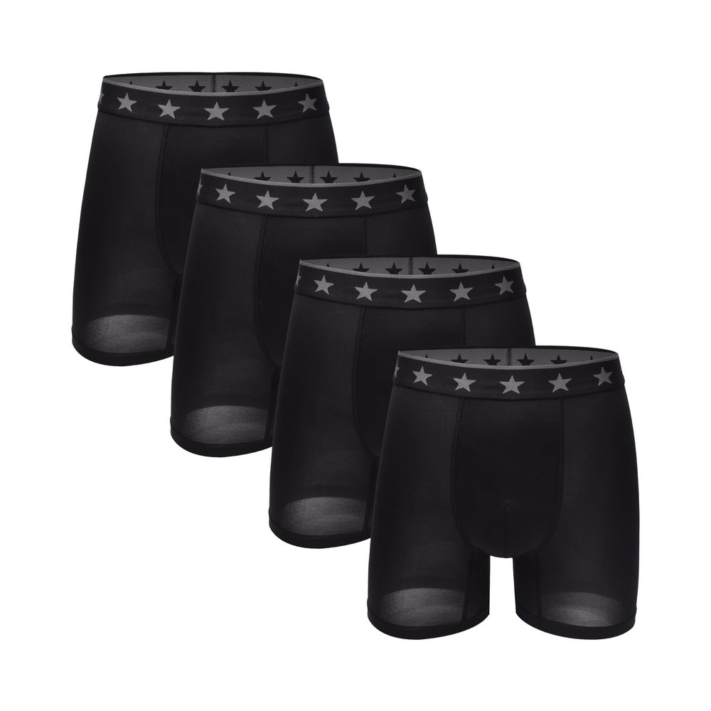 4PK ARMY SOLID PERFORMANCE BOXER BRIEF