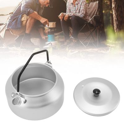 Gavigain Camping Kettle,Outdoors Glacier Stainless Steel Tea Kettle Lightweight Aluminum Alloy Portable Camp Tea Pot Coffee Pot for Outdoor Barbecue Silver