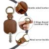 NAPHYLAIFA Leather Car Key Sleeve, Vintage Broken Car Key Loop Replacement, House Key Cover Protector for Men & Women view 3