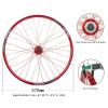 ZECHAO 26inch Disc Brake MTB Bike Wheelset,Double Wall Alloy Rims 32H Spokes Bicycle Front and Rear Wheel Quick Release 7/8/9/10 Speed (Color : Gold, Size : 26inch) view 2