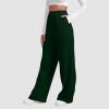 Grey Sweatpants Joggers Wide Leg Sweatpants Womens Joggers with Pockets Fleece High Waist Relaxed Fit Lounge Pants Baggy Drawstring Athletic Sweat Pants Sweatpants for Teen Girls Ladies Sweatpants view 2