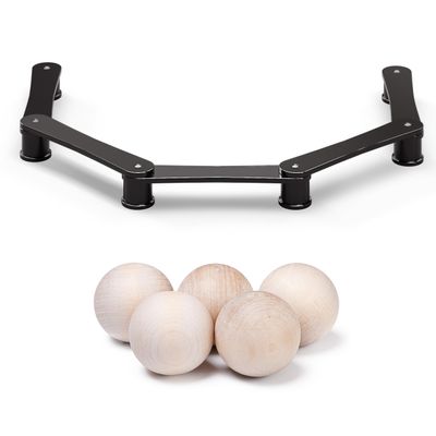ACE HOCKEY Stickhandling Training Set - Stickhandling Trainer Snake 5 and 5 Wooden Hockey Balls - Hockey Equipment for Coordination, Reaction and Dribbling Skills