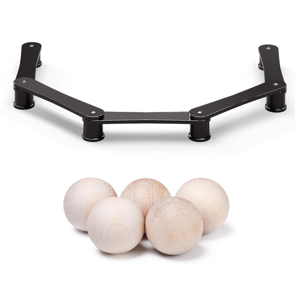 ACE HOCKEY Stickhandling Training Set - Stickhandling Trainer Snake 5 and 5 Wooden Hockey Balls - Hockey Equipment for Coordination, Reaction and Dribbling Skills