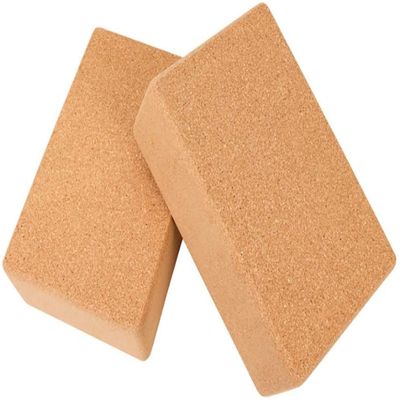 Yoga Blocks Moisture Resistant High Density Foam Fitness Bricks for Pilates, Yoga Blocks,Foam support Brick,Yoga Block Non-Slip Yoga Brick 2 pcs Set/Natural Cork Brick for Pilates, Fitness and Exercis