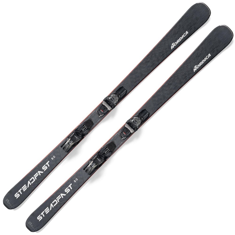 NORDICA Men Steadfast 80 Ca Fdt + Tp2 Light 11 Fdt Skis Kit, Color: Black/Silver, Size: 179 (0A3572OB001-179)