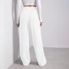 White Sweatpants Joggers Wide Leg Sweatpants Womens Joggers with Pockets Fleece High Waist Relaxed Fit Lounge Pants Baggy Drawstring Athletic Sweat Pants Sweatpants for Teen Girls Ladies Sweatpants view 3