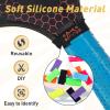 Iffitya 20pcs Pickleball Paddle Grip Bands for Pickleball Lovers, Tennis Paddle Fixing Grip Tape with Silicone Ring Stretchy - 7 Color Tennis Racket Handle Rubber/Grip Finishing Ring view 2