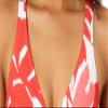 Anne Cole Womens Printed Banded Bikini Swim top Orange S view 3