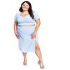 And Now This Women's Side Slit Midi Skirt Blue Size 2X view 1