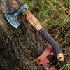 SS SMART & SHARP SPORTS INC Custom Handmade High Carbon Steel Viking Axe Real Hatchet,Gift for hIm,17.5 inches SS-17602 (Medieval Axe) view 1