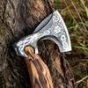 SS SMART & SHARP SPORTS INC Custom Handmade High Carbon Steel Viking Axe Real Hatchet,Gift for hIm,17.5 inches SS-17602 (Medieval Axe) view 3