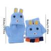 Baby Soft Mittens Convertible Boys 2 to 8Y Flip Winter Kids Gloves Gloves Fingerless Cover Toddler Knit (Red, One Size) view 3