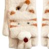 Toddler Breathable Mitten for 3 to 8Y Outdoor Toddler Children Warm Winter Baby Boys Half Finger Little Tiger Gloves (Khaki, One Size) view 2