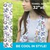 SHAKEitCOOL Original Cooling Towel  Be Cool in Style - Heat Relief, Soft, Lightweight, Sun Protection, Easy Clean - Perfect for Biking, Running, Yoga, Gym, Gardening - Kid Bike view 2