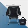 Ultimate Hiking Aluminium Foldable Portable Chair, (1 Chair) Lightweight Equipped with Zipped Bottle & Storage Pocket - Ideal Camping Chair (Black) view 3