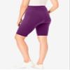 Woman Within Plus Size Stretch Cotton Pocket Bike Short - M, Plum Purple view 2