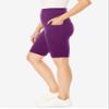 Woman Within Plus Size Stretch Cotton Pocket Bike Short - M, Plum Purple view 4