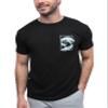 INTO THE AM Ocean Hues Graphic Tee for Men - Short Sleeve Design T-Shirts (Black, Medium) view 1